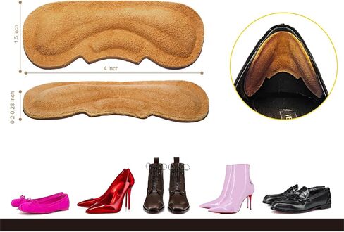 Heel Pads Grips Liner Snugs for Shoe Too Big, Men Women Cushions Inserts for Loose Shoes and Comfort Butterfly Style 5 Pairs(Earthy Yellow,0.2inch) in Saudi Arabia