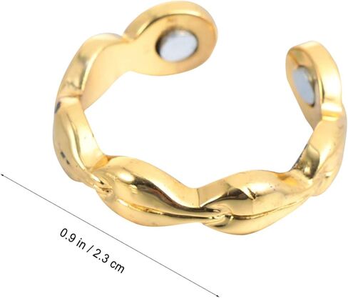 2pcs Magnetic Rings Weight Loss Toe Ring Copper Rings Magnetic Health Ring for and Carpal Tunnel Golden Silver in Kuwait