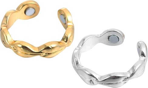 2pcs Magnetic Rings Weight Loss Toe Ring Copper Rings Magnetic Health Ring for and Carpal Tunnel Golden Silver in Kuwait