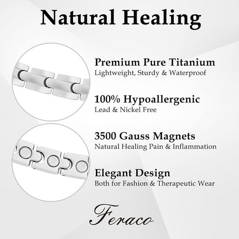 قلادة مغناطيسية من التيتانيوم للرجال والنساء من فيراكو سلسلة مغناطيسية من التيتانيوم للرجال والنساء (أسود) in Kuwait