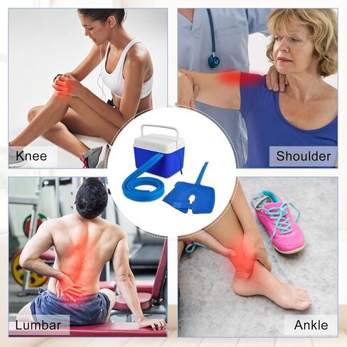 نظام الة العلاج البارد من هولسن، الة ثلج للركبة بعد الجراحة، وسادة ضغط للركبة والمفاصل، علاج قوي للعلاج بالتبريد وتخفيف الالم in Kuwait
