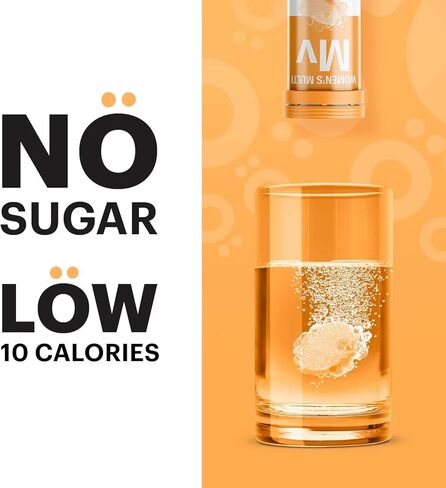 قرص مشروب فيتامين فوار من فوست بيوتي، للشعر والبشرة والأظافر مع الكولاجين والفراولة والكيوي، 20 قيراطًا + قرص مشروب فيتامين فوار متعدد الفيتامينات للسيدات من فووست، جوافة برتقالية، 20 قيراطًا in Kuwait