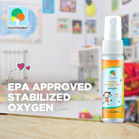 معقم اليدين للأطفال الخالي من الكحول من توكسك فري - رذاذ معقم لليدين للأطفال من توكسيك فري، حجم مطهر لليدين مناسب للسفر (عبوة من 3 قطع) in Kuwait