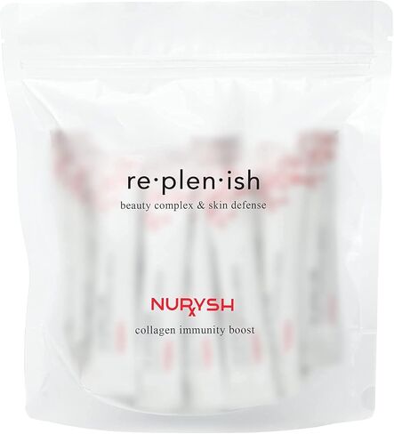 NURYSH Replenish Marine Collagen Peptides مسحوق المكملات الغذائية المضادة للشيخوخة مع حمض الهيالورونيك وفيتامينات C وB3 - يدعم صحة البشرة والشعر - 28 عصا سفر - نكهة التوت - صنع في الولايات المتحدة الأمريكية in Kuwait