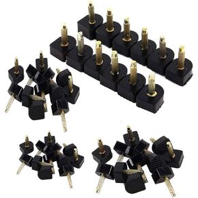 60PCS High Heel Replacement Tips High Heel Shoe Repair Tips Stiletto Repair Heel Caps Kit Pin Taps Dowel Lifts Replacement Black 5 Sizes by Meiso in Kuwait