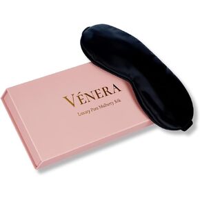 Silk Eye Mask - 100% Pure Mulberry 22 Momme 3D Silk Sleep Mask (3D Black)