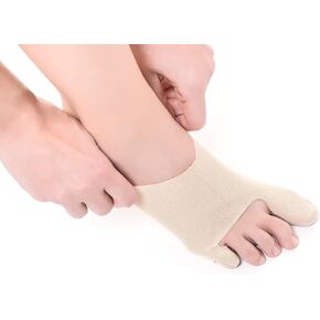 BunionETTE Bootie Tailor Bunion Corrector للنساء والرجال، أداة توزيع أصابع القدم لأورام الخياط، مصحح الأورام، جوارب تخفيف الأورام، واقي الأورام، جبيرة فاصلة للأورام - صغير، يسار