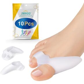 Bunion Corrector for Women Men, Toe Separators for Women, Toe Spacers for Bunion Relief (2 Loops), Bunion Pads with Gel Shield, Bunion Cushion Protector for Hammer Toes, Friction, Calluses, 10 Packs in Kuwait