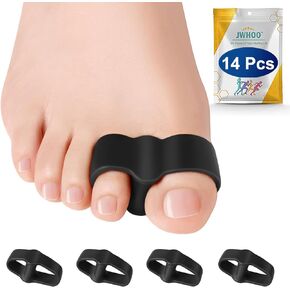 JWHOO Bunion Corrector for Women, Toe Spacers(14 Pack), Gel Toe Separator, Hammer Toe Straightener with 2 Loops, Bunion Relief, Big Toe Alignmen, Prevent Overlapping Toes, Corns and Blisters in Kuwait