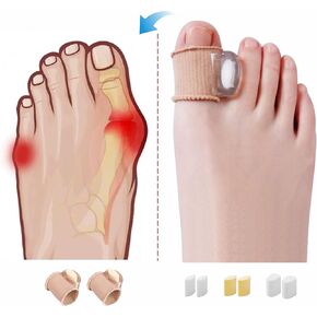 Ashomie All New Gel Toe Spacer Separator, 2 Pack Bunion Corrector for Overlapped Toes with 3 Adjustable Soft Toe Spacers for Bunion and Bunion Pain Relief can be worn shoes size:5-11 in Kuwait