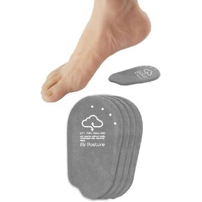 Pincher Air Posture Walkpad 4EA - وسادة الكعب لتصحيح الوضعية | وسائد الكعب المريحة للقدم لتخفيف آلام الكعب | حشوات أحذية قابلة لإعادة الاستخدام للنساء والرجال | قبضة كعب قوية على نعال الأحذية (رمادي) in Kuwait