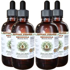 Rhodiola Alcohol-Free Liquid Extract, Organic Rhodiola (Rhodiola Rosea) Dried Root Glycerite Natural Herbal Supplement, Hawaii Pharm, USA 2 fl.oz in Kuwait