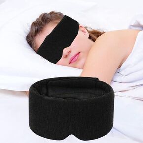 HEADMALL 100% Cotton Blackout Sleep Mask for Men Women - Super Soft & Comfortable Eye Mask for Sleeping , Light Blocking Eye Cover Upgrated Material, Adjustable Blindfold for Airplane Travel / Nap… in Kuwait
