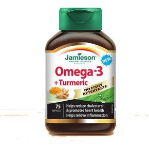 Jamieson Omega-3 + Turmeric, 75 softgels in Kuwait