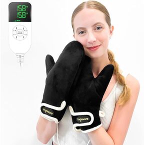 وسادة تدفئة يدوية كهربائية من إنجيوير للنساء والرجال، قفازات التهاب المفاصل الساخنة لتخفيف الآلام لليدين والأصابع ونفق الرسغ، وقفازات تسخين مع مؤقت 30-90 دقيقة، وإيقاف درجة حرارة قابلة للتعديل من 86 إلى 158 درجة فهرنهايت in Kuwait