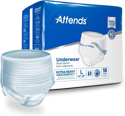 Attends Heavy Absorbency Protective Underwear, Size Large, Case of 72 in Saudi Arabia