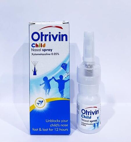 Otrivin child Nasal Spray 0.05% (60 Meterd dose, 0.33 Fluid ounzes) for Infant and Children Under 1 Year of Age and up to 6 Years of Age, Effective Unblocks Your Child's Nose Fast & Last for 12 Hours in Saudi Arabia