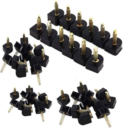 60PCS High Heel Replacement Tips High Heel Shoe Repair Tips Stiletto Repair Heel Caps Kit Pin Taps Dowel Lifts Replacement Black 5 Sizes by Meiso in Kuwait
