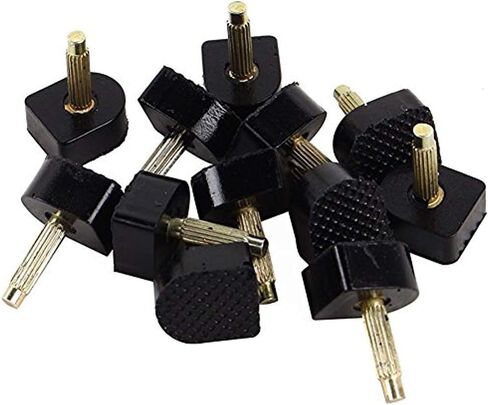 60PCS High Heel Replacement Tips High Heel Shoe Repair Tips Stiletto Repair Heel Caps Kit Pin Taps Dowel Lifts Replacement Black 5 Sizes by Meiso in Kuwait
