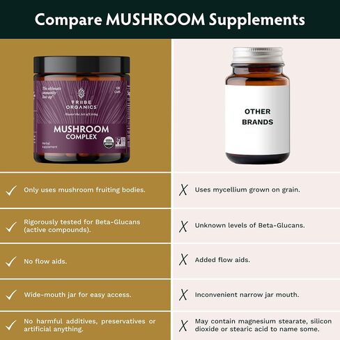 Superfood Master Blend Mushroom Vegan Capsules Supplement - 120 Count 60 Servings - Mushroom Powder Complex - Chaga | Reishi | Maitake | Shiitake | Turkey Tail Mushrooms for Immunity Support & Health in Saudi Arabia