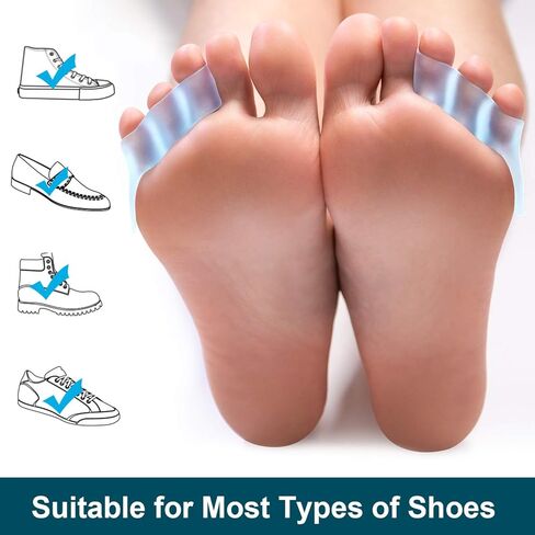 سوميفن 8 عبوات من واقيات اصابع القدم بينكي، واقيات اصابع القدم الجل لاصابع القدم المتداخلة، اصابع الخنصر الملتفة، فواصل اصابع القدم الصغيرة للاحتكاك، فقاعة بليستر in Kuwait
