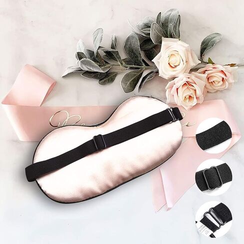 YouFangworkshop Natural Silk Sleep Eye Masks with Elastic Strap Headband, Soft Eye Cover Eyeshade for Night Sleeping, Travel, Nap, Wedding Decorations Gift in Saudi Arabia