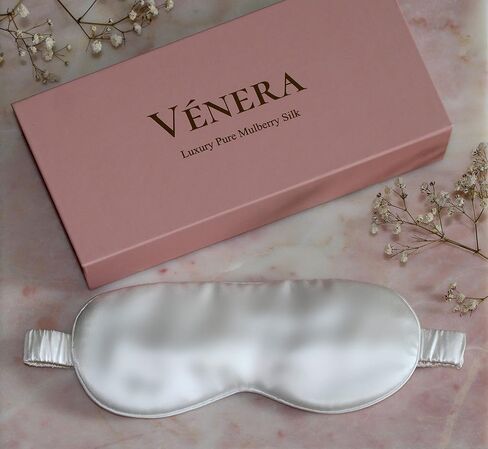 Silk Eye Mask - 100% Pure Mulberry 22 Momme 3D Silk Sleep Mask (3D Black) in Kuwait
