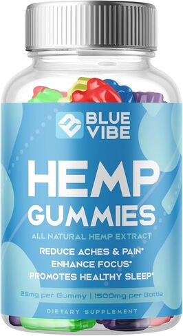 Blue Vibe Gummies - Blue Vibe Hemp Gummies Premium Blend Hemp, Blue Vibe Hemp Extract Gummies, Blue Vibe Advanced Formula Shark Hemp Tank Extract Supplement (60 Gummies) in Kuwait