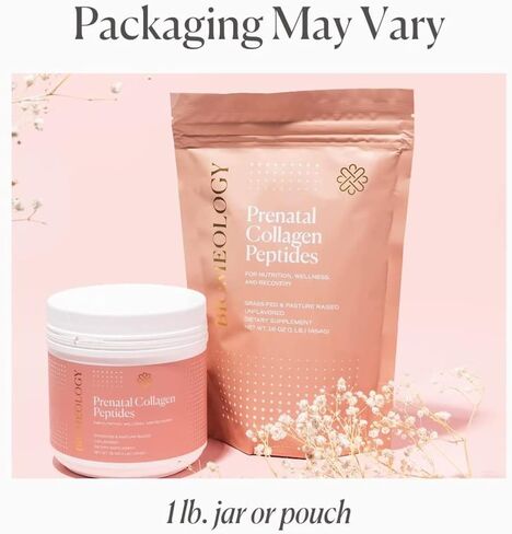 ببتيدات الكولاجين قبل الولادة من بيولوجي - بروتين الكولاجين الذي يتغذى على العشب، مع جليكاين واحماض امينية للحمل وبعد الولادة - يساعد على الهضم وصحة المناعة وقاع الحوض والتعافي بعد الولادة (16 اونصة) in Kuwait