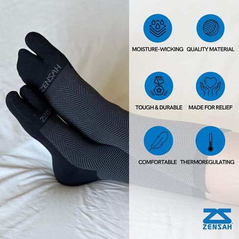Zensah Bunion Ease Sock - جورب مصحح لتخفيف الأورام للنساء والرجال - تصميم جورب فاصل لأصابع القدم in Kuwait