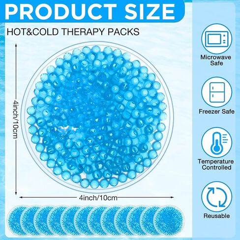 TrelaCo 60 Pack Small Round Gel Ice Packs Reusable Cold Packs Boo Boo Ice Packs for Kids, Cold Hot Compress for Pain Relief, Injuries, Wisdom Teeth, Breastfeeding, Tired Eyes, Face, Neck, Headaches in Saudi Arabia