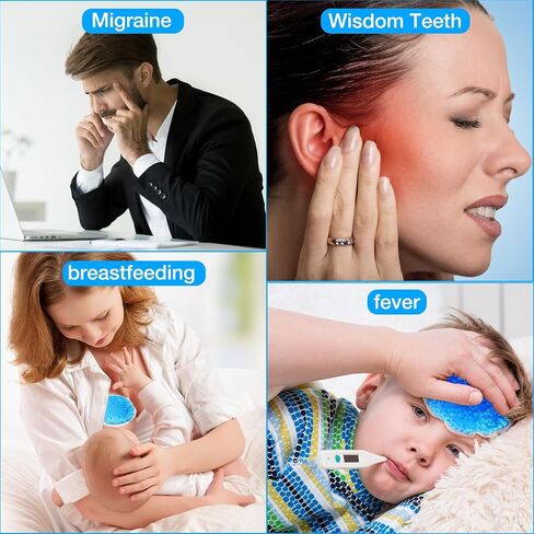 TrelaCo 60 Pack Small Round Gel Ice Packs Reusable Cold Packs Boo Boo Ice Packs for Kids, Cold Hot Compress for Pain Relief, Injuries, Wisdom Teeth, Breastfeeding, Tired Eyes, Face, Neck, Headaches in Saudi Arabia