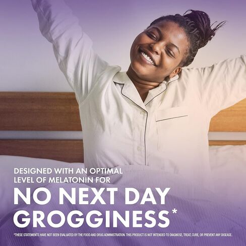 ZzzQuil Pure Zzzs Melatonin Sleep Supplement Gummies، يساعدك على النوم بشكل طبيعي، نكهة الفانيليا البرية، بابونج لافندر وجذور فاليريان، 1 ملغ لكل علكة، 60 قطعة (عبوة من 2) in Kuwait