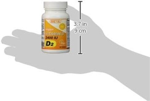 DEVA Vegan Vitamin D2 60 mcg 2400 IU, Ergocalciferol Supplement with No Animal Ingredients, 90 Tablets (Pack of 2) in Saudi Arabia