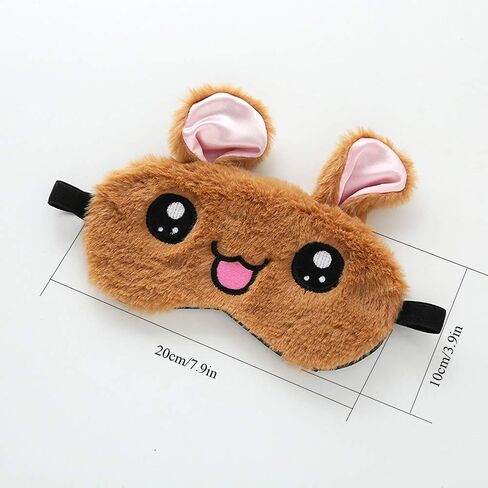 4 قطع لطيف الحيوان النوم قناع النوم للنوم لينة أفخم الغمامة لطيف الأرنب الباندا كوالا غطاء العين العين للأطفال المراهقين الفتيات النساء in Kuwait
