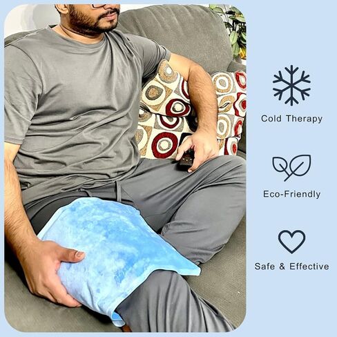 عبوة ثلج جل سليمان للإصابات قابلة لإعادة الاستخدام - (قياسي كبير: 11 × 15 بوصة) ضغط بارد للورك والكتف والركبة وتورم الظهر والكدمات والجراحة - حزمة العلاج البارد لتخفيف الألم وتخفيف الصداع النصفي in Kuwait