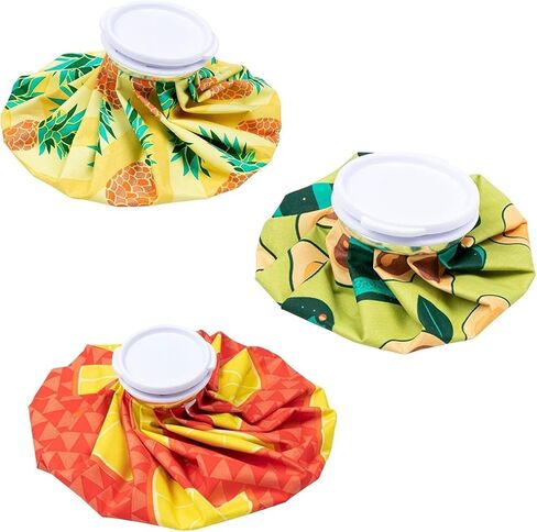 3 Pack Ice Pack for Cooler Reusable, Pain Relief Essentials, Injuries, Swelling, 3 Colorful Designs (3 Sizes) in Saudi Arabia