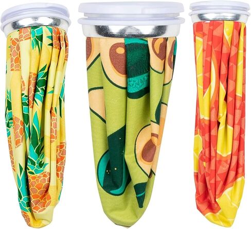 3 Pack Ice Pack for Cooler Reusable, Pain Relief Essentials, Injuries, Swelling, 3 Colorful Designs (3 Sizes) in Saudi Arabia