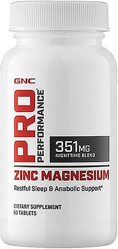 GNC Pro Performance Zinc Magnesium, 60 Tablets, Supports Restful Sleep and Anabolic Support in Saudi Arabia