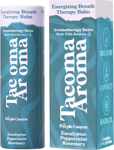Essential Oils Balm Stick | Mystic Energy Aromatherapy Balm by Tacoma Aroma | Natural Beeswax Body Balm | Grapefruit, Lemongrass & Sandalwood Essential Oils Blend For Mindfulness | 6.5 grams in Kuwait