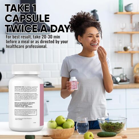 MLAB36 DIM Ultra 350 mg with Broccoli Extract & Bioperine - DIM Supplement for Men and Women for Estrogen Metabolism Support & Hormone Balance - Non-GMO & Gluten Free 60 Vegan Capsules - Made in USA in Saudi Arabia