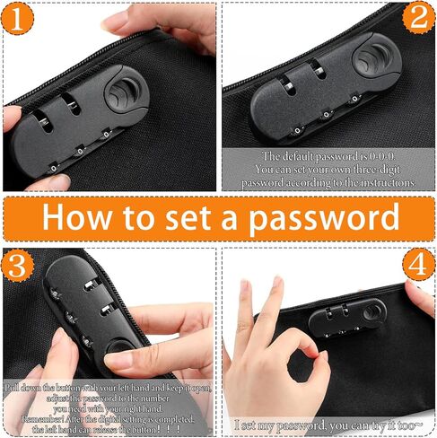 حقيبة تنظيم الأدوية من ديرغزي للسفر مع قفل مركب، حقيبة سفر لتنظيم زجاجات حبوب الدواء قابلة للقفل للوصفات الطبية والمستلزمات الطبية in Kuwait