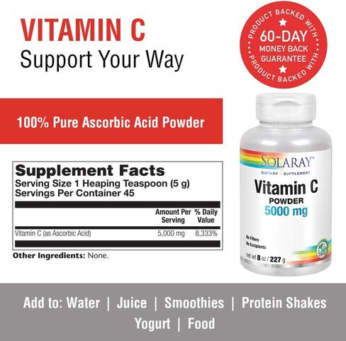 SOLARAY Vitamin C Crystalline Powder 8 oz Powder in Saudi Arabia