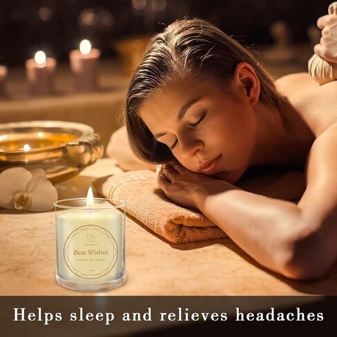 شموع معطرة برائحة الصويا النقية من تريبل هابينيس، شمع الصويا الطبيعي العطر المنزلي، يدوم طويلاً ويخفف التوتر، ديكور الغرفة، شموع للمنزل، 7.7 أونصة (الشاي الأبيض بعد المطر) in Saudi Arabia