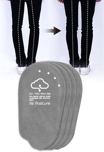 Pincher Air Posture Walkpad 4EA - وسادة الكعب لتصحيح الوضعية | وسائد الكعب المريحة للقدم لتخفيف آلام الكعب | حشوات أحذية قابلة لإعادة الاستخدام للنساء والرجال | قبضة كعب قوية على نعال الأحذية (رمادي) in Kuwait