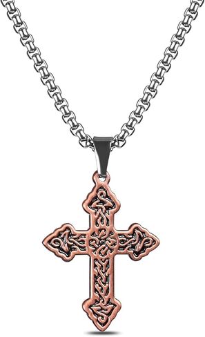 الشمال الدائري الصليب النقي قلادة نحاسية للرجال والنساء العلاج المغناطيسي الإغاثة التهاب المفاصل والصداع النصفي العمود الفقري العنقي in Kuwait