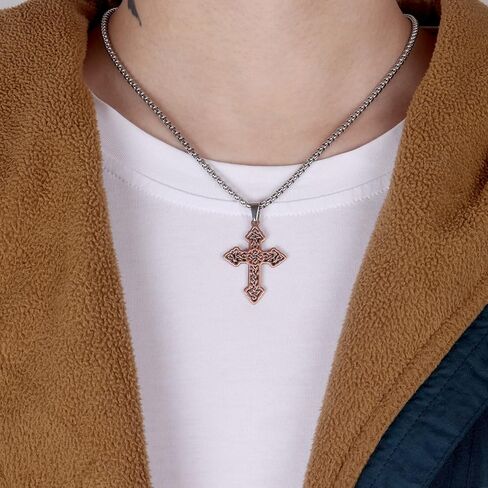 الشمال الدائري الصليب النقي قلادة نحاسية للرجال والنساء العلاج المغناطيسي الإغاثة التهاب المفاصل والصداع النصفي العمود الفقري العنقي in Kuwait