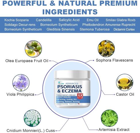 كريم الأكزيما الصدفية من بيو إم دي، كريم الأكزيما للبالغين، تكرار التحكم في القوة الإضافية، تخفيف أعراض المقاومة، فعال لعلاج التهاب الجلد الدهني والصدفية والأكزيما in Kuwait