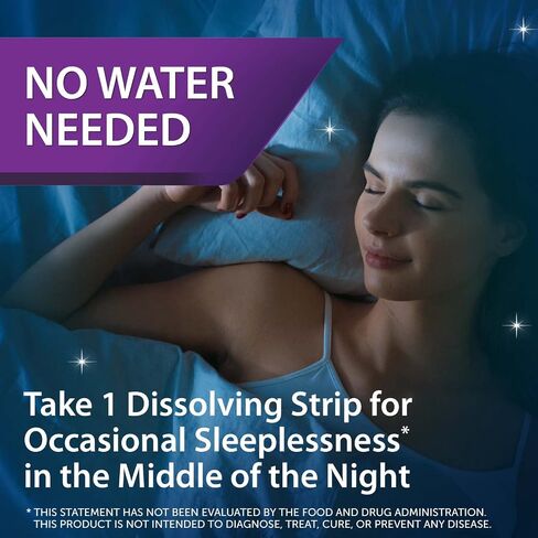 Sanofi Unisom Simple Slumbers شرائط تذويب العودة إلى النوم، 21 قطعة، الميلاتونين 3 ملغ، توت منتصف الليل in Kuwait
