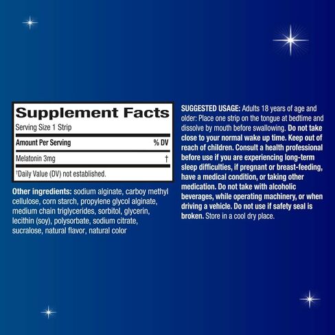 Sanofi Unisom Simple Slumbers شرائط تذويب العودة إلى النوم، 21 قطعة، الميلاتونين 3 ملغ، توت منتصف الليل in Kuwait
